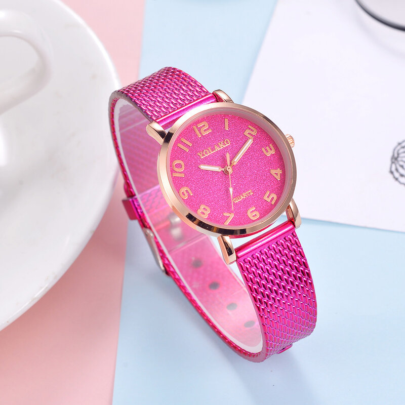 YOLAKO 2019 Top Brand Exquisite charming small watch plastic Band Starry Sky Analog Wrist Watch clock saat High Quality Gift Q