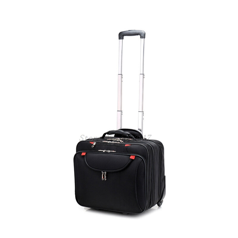 Wysokiej jakości walizka 18 cal na pokład bagaż na kółkach Oxford pokrowiec na wózek przenośny bagaż biznes walizka komputer torba podróżna