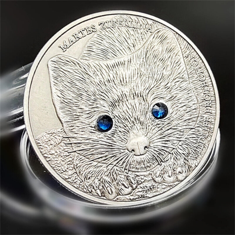 Moneda de Animal de la suerte, regalo conmemorativo de moneda conmemorativa, medalla de plata, artesanías con monedas, coleccionables, Set Auger