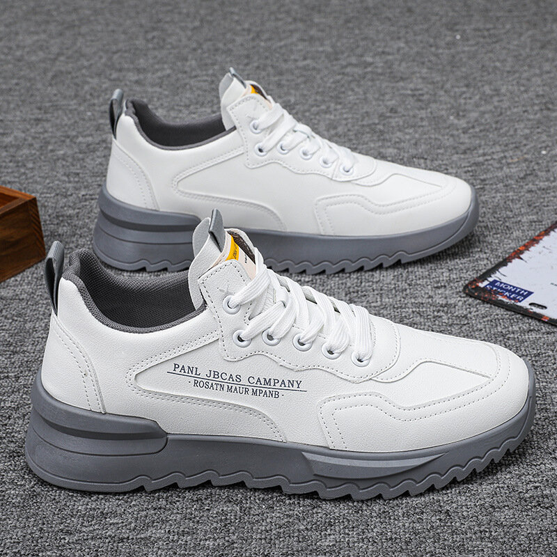 Zapatos deportivos de suela gruesa para hombre, calzado deportivo informal de Color sólido, para otoño, 2021