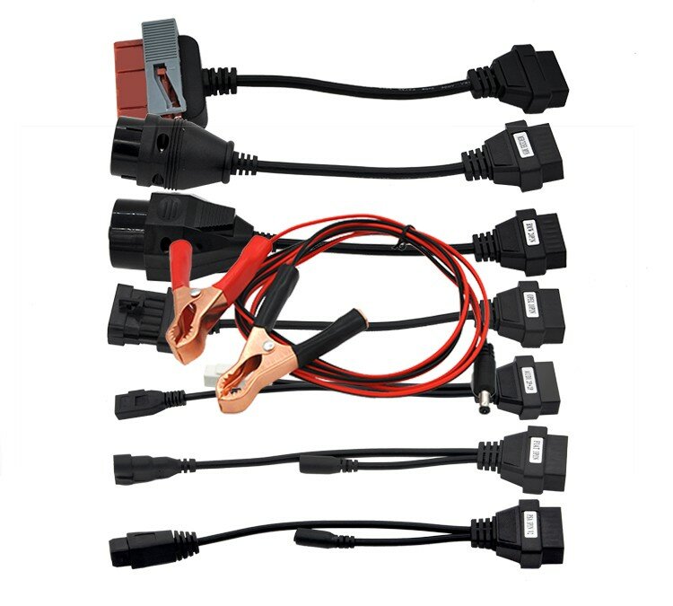 Truck Cables for CDP TCS Pro multidiag pro OBD2 OBDII full set Truck cables scan 8pcs truck adapter connector cable truck leads