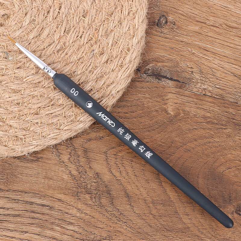 3Pcs 0/ 00/ 000 Gouache Watercolour Sketch Lines Pens Miniature Paint Wolf Hair Brush Professional Paint Smooth Brushes For Art