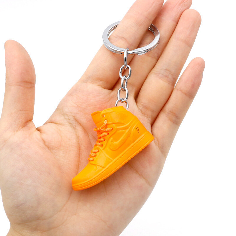 Creative 3D Mini Basketball Shoes Stereoscopic Model Keychains Nikee Sneakers Fans Souvenirs Keyring Car Backpack Pendant Gift