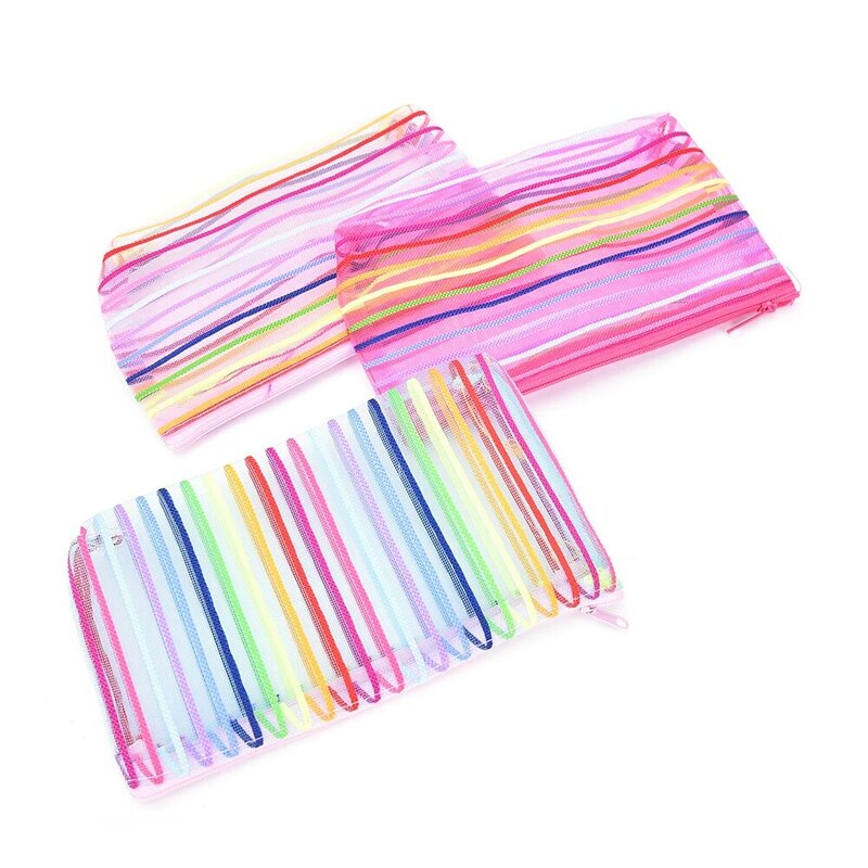 5 pçs portátil arco-íris saco de cosméticos moda zíper de viagem compõem saco de higiene pessoal organizador titular carta caso de maquiagem bolsa