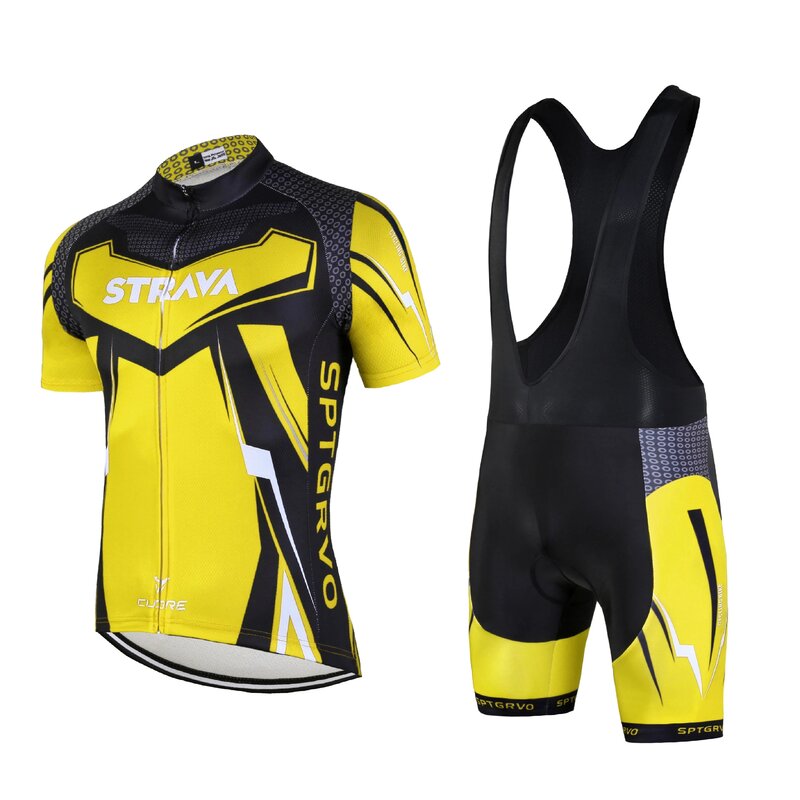 STRAVA-ropa de ciclismo para hombres y mujeres, traje de ciclista para bicicleta de montaña, uniforme de ciclismo, conjunto de traje