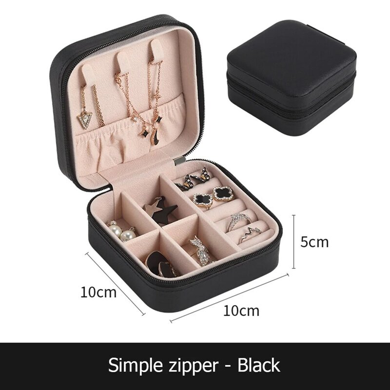 2021 Jewelry Organizer Display Travel Jewelry Case Boxes Portable Jewelry Box PU Leather Storage Joyeros Organizador De Joyas