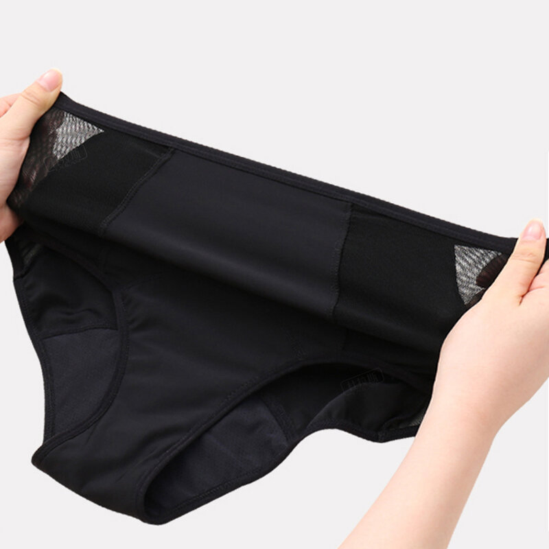 기간 팬티 섹시한 하이 웨이스트 여성 생리 속옷 4 겹 누출 방지 생리적 속옷, 드롭 배송 권장