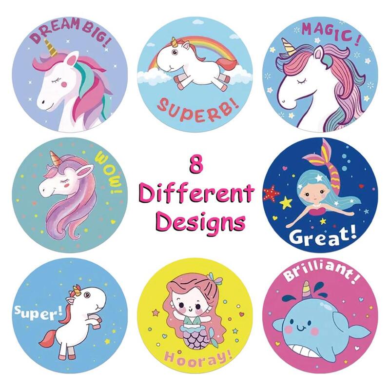 500 Pcs Reward Stickers Motivational Stickers Roll Kids School teacher Reward Students Teachers Cute Animals Sticker Seal Labels