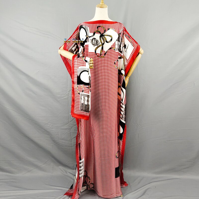 Conjunto de 2 piezas con estampado romano, traje musulmán de Ramadán, ropa informal, vestido largo, LD417