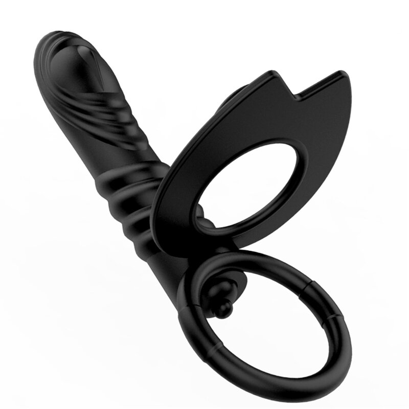 Doppia penetrazione Plug anale Dildo Butt Plug vibratore per uomo cinturino sul pene Vagina Plug giocattoli adulti del sesso per coppie