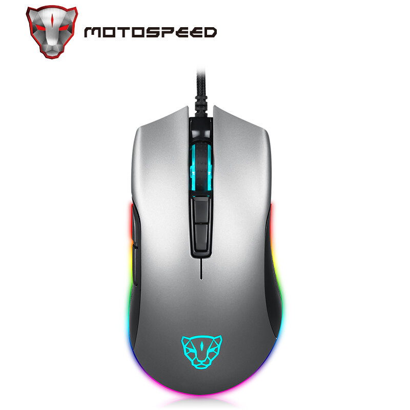 Motospeed V70 przewodowa mysz dla graczy z USB RGB podświetlenie myszy