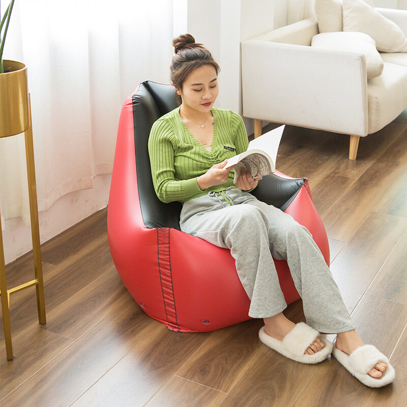 Dropshipping novo lazer dobrável inflável saco de feijão cadeira ar reclinável para relaxar