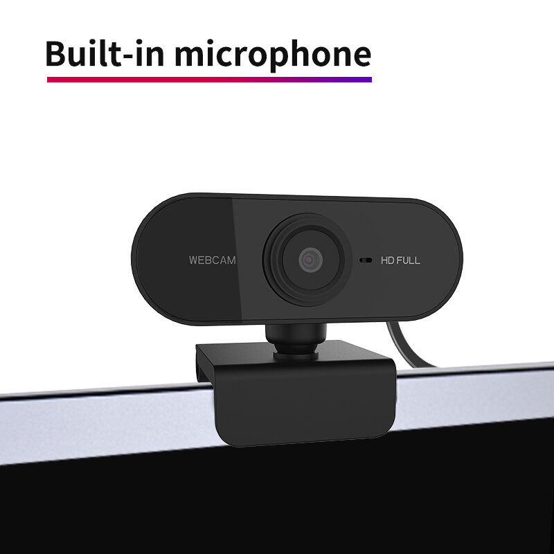 Webcam HD 1080P Komputer PC Mini Kamera Web dengan Plug USB Kamera Yang Dapat Diputar untuk Siaran Langsung Panggilan Video Konferensi Kerja