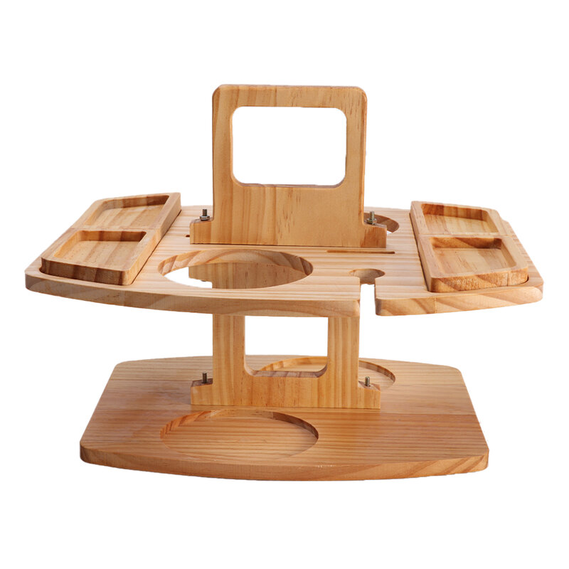 Tavolo da Picnic in legno per feste campeggio esterno casa spiaggia portatile Snack Tray mobili leggeri con portabottiglie portabottiglie