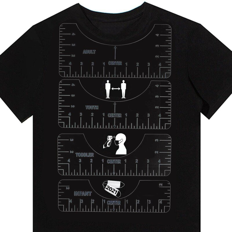 1/4 sztuk T-Shirt wyrównanie władca Craft, linijka, z przewodnik narzędzie do projektowania mody szablon do rysowania narzędzie rzemieślnicze do szycia JR do czynienia