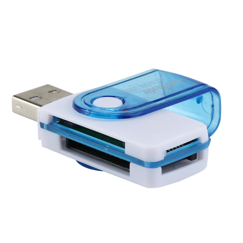 USB 2,0 en un multimemoria lector de tarjeta Micro SD/TF M2 MMC SDHC MS Duo USB 2,0 todo-en-uno, lector de tarjeta de memoria todo en 1