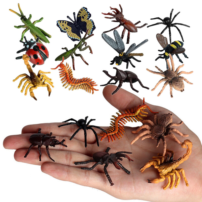 Surwish 12 unidadesbolsa Kit de insectos de clase de fiesta juguetes educ HON 