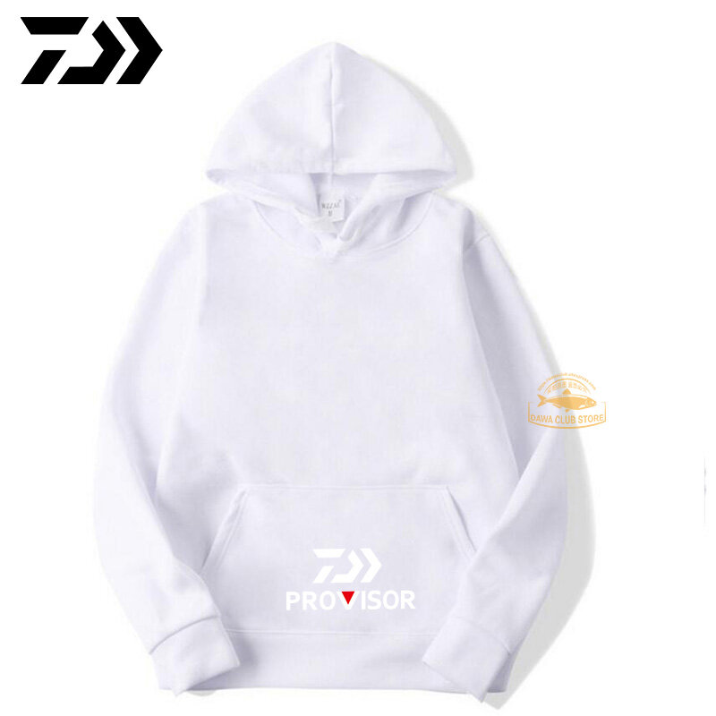 2020 Daiwa Autumn Leisure and Comfortable Fishing Solid Color Sweater Winter Outdoor Sports Fishing Fleece Hooded Sweater