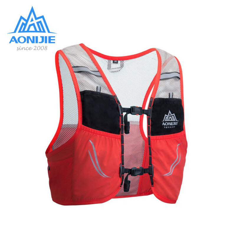 Aonijie mochila leve correndo colete saco de náilon ciclismo maratona portátil ultraleve caminhadas 2.5l com garrafa água