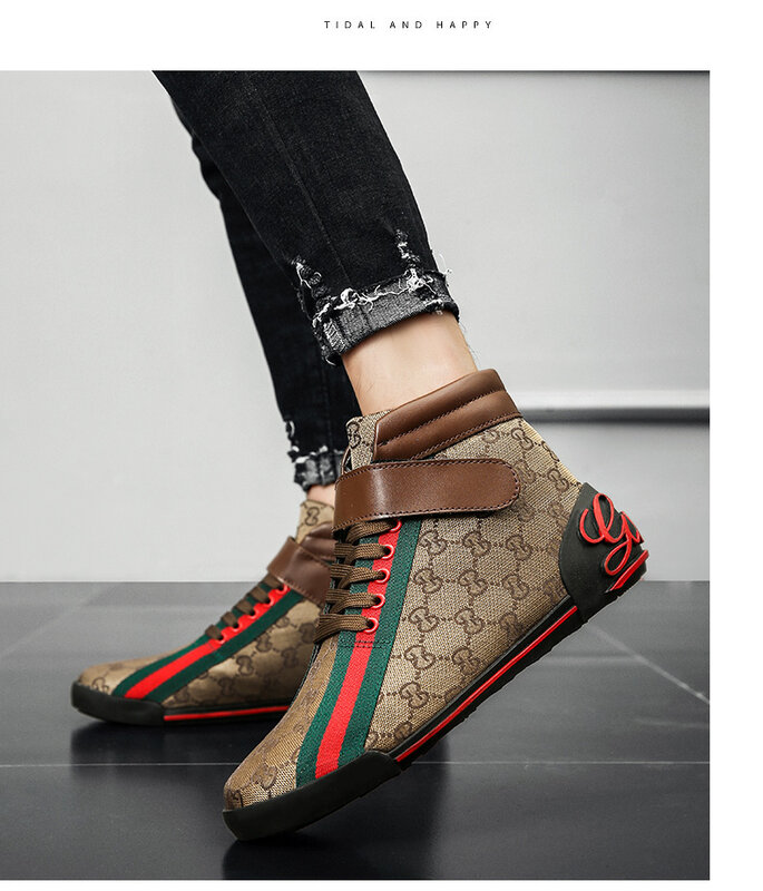 Tendenza moda uomo fondo piatto ricamo lettera tela con scarpe Casual classiche Multicolor sportive YX098