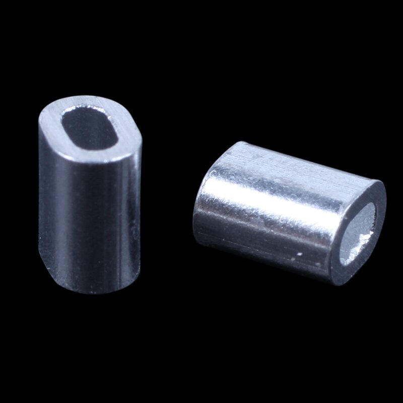 200 шт., алюминиевые наконечники для стальной проволоки, серебристые-100 шт., диаметр 1 мм и 100 шт., диаметр 3 мм