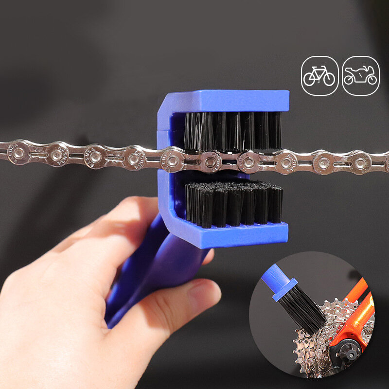 Portable Bicycle Chain Cleaner Motorcycle Road Bike Chain Clean Brush Bicycle Clean Tool Kit Cycling Chain Cleaner Maintenance