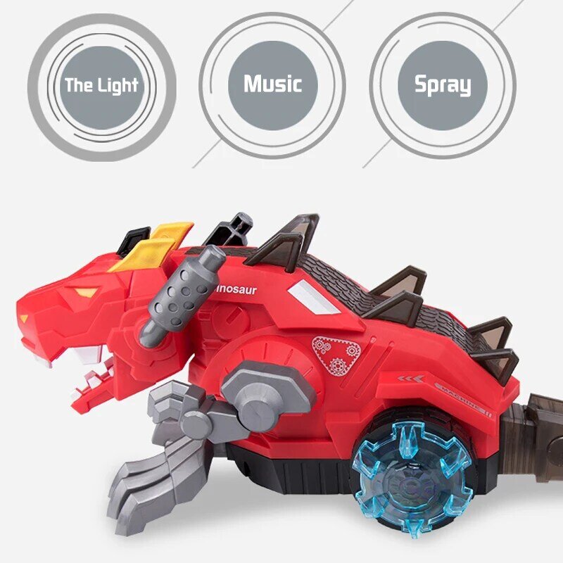 PULVERIZADOR eléctrico inteligente para niños, juguete de dinosaurio con luz musical, ideal para regalo