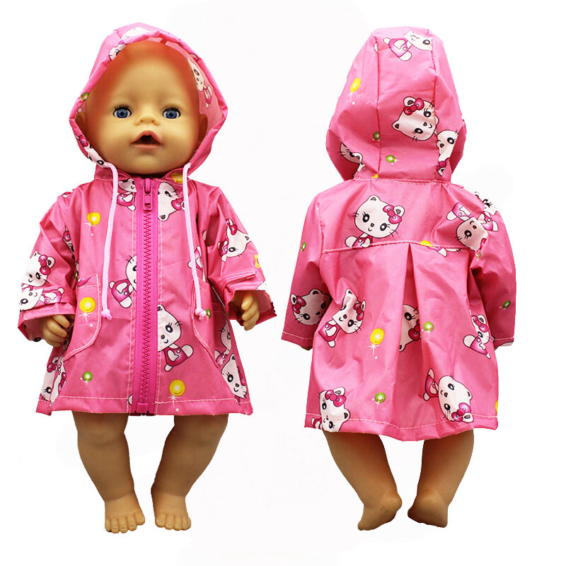 Bayi Baru Lahir Fit 17 Inci 43Cm Pakaian Boneka Aksesoris Jas Hujan Cocok untuk Hadiah Ulang Tahun Bayi
