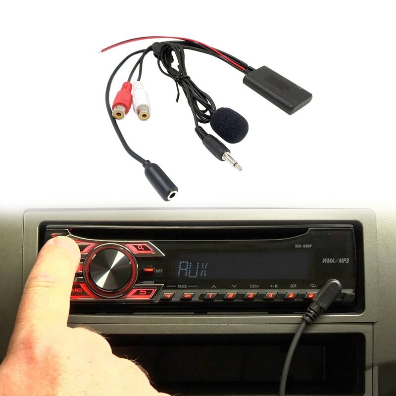 Radio Mobil Universal 3.5MM RCA Audio AUX Input Bluetooth Kabel Mikrofon untuk Pioneer untuk Hyundai untuk Nissan untuk Mazda