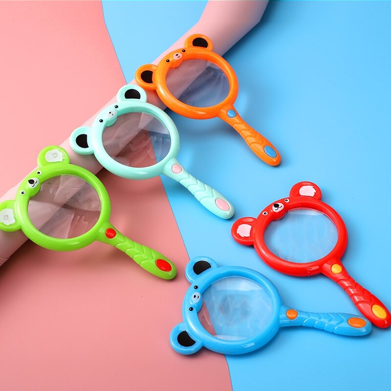 Handheld Vergrootglas Draagbare Vergrootglas Loupereading Glas Lens Kids Inspectie Vergrootglas Voor Reading Kleurrijke 60Mm