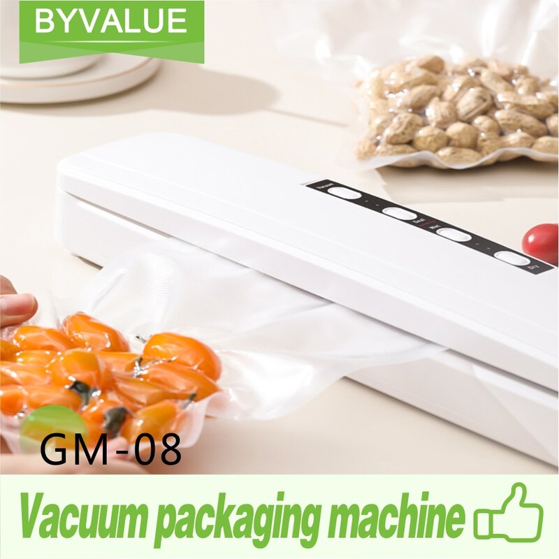 Вакуумный упаковщик для пищевых продуктов 220 В/110 В с функциями вакуумная упаковка, удлинение 30 см, вакуумные пакеты 10 шт в комплекте