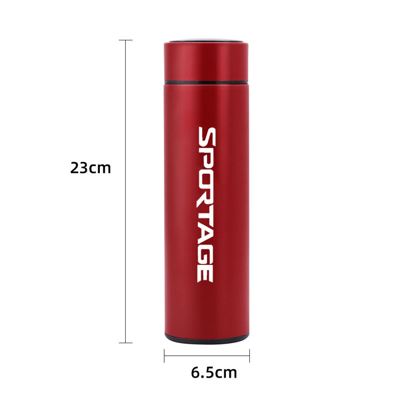 500ml caneca térmica de café aço inoxidável com display de temperatura garrafa vácuo do carro viagem garrafa isolada para kia sportage