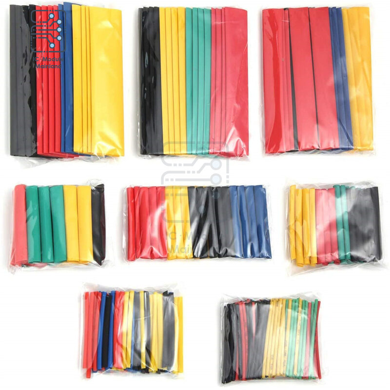 Kits de tubos termorretráctiles de poliolefina, colores mezclados de 8 tamaños 1-14mm 2:1, aislamiento de tubos termorretráctiles retráctiles para envoltura de alambre, 400 Uds.