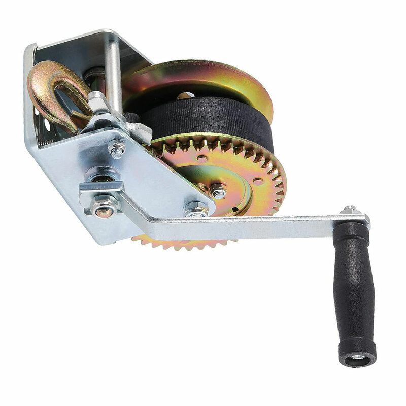 Hand Winch 600lbw Heavy Duty Manual Boat Heavy-duty Steel Winch with Wire Rope Comfortable Touch Ergonomically Designed Handle