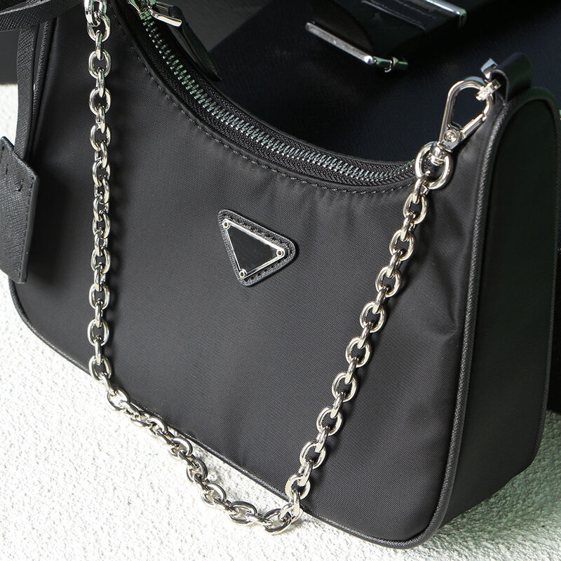 PD – sac à bandoulière de haute qualité pour femmes, marque de luxe, trois pièces, sac à main simple