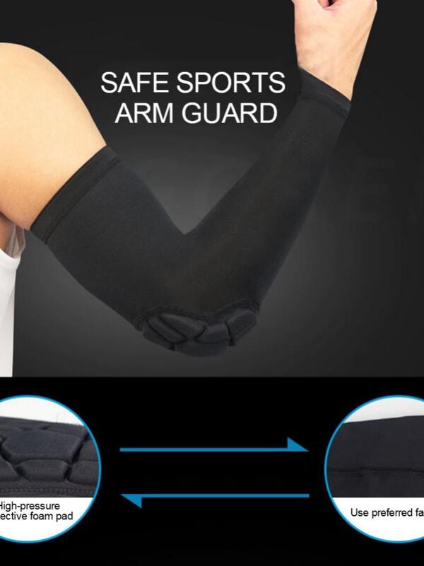 Unisex Sports Arm Cover Honeycomb Elbow Pad Anti-Collision Football Basketball Arm Cover Elbow Support Safety Protection 1 Piece