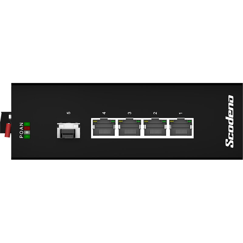 Conmutador de red DIN no gestionado de fibra Gigabit Ethernet para exteriores, Industrial, 5 puertos