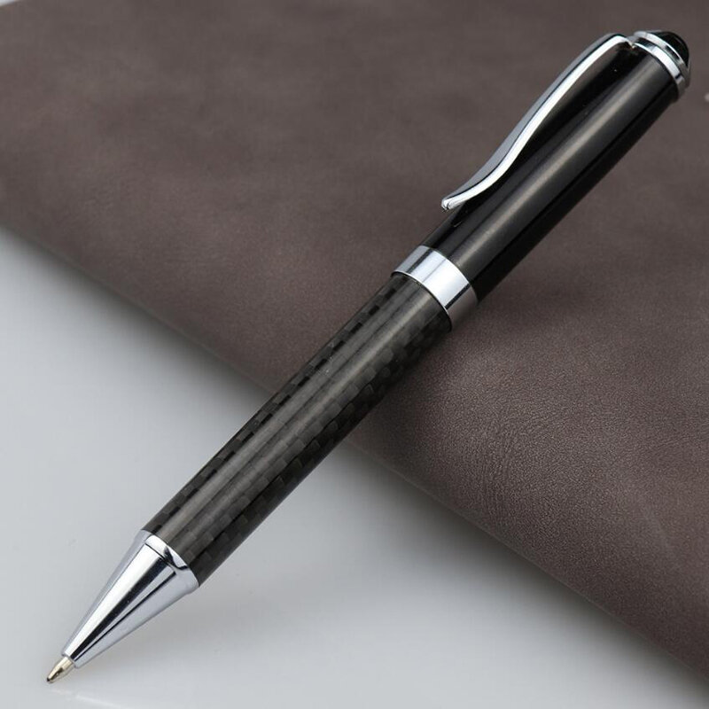 Classic Design Carbon Fiber Full Metal Roller Ballpoint Pen Office Business Men Signature Wriitng Pen Buy 2 Send Gift
