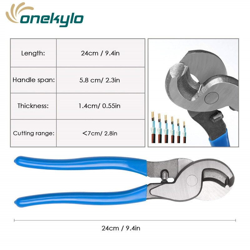 HJ-130 Hand Cable Cutter Plier 70mm² Wire Cutter Plier 9.4inch Hand Tool Hand Plier Cable Cutting Tool