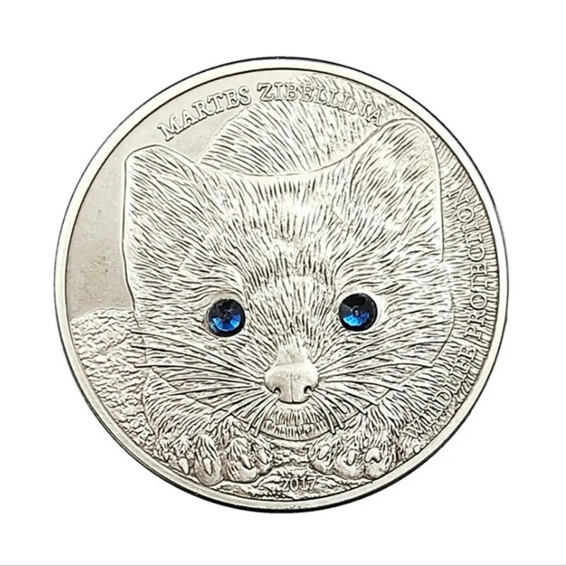 Animal Coin Congo Lucky Sable Gift Commemorative Coin Commemorative Medal Silver Coin Crafts Collectibles Set Auger