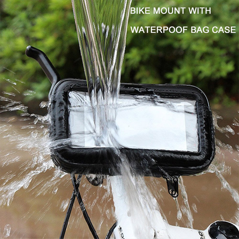 5.5/6.3/6.5 Inch Bicycle Handlebar Holder Bag Waterproof MTB Bike Phone Stand Case Motorcycle Rearview Mirror Mount Pouch Bags