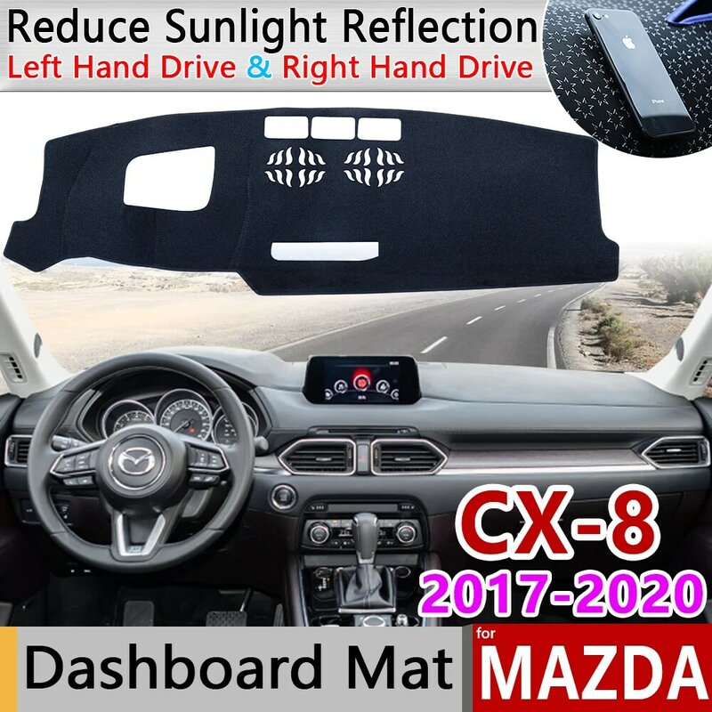 for Mazda CX-8 2017 2018 2019 2020 Anti-Slip Mat Dashboard Cover Pad Sunshade Dashmat Protect Carpet Car Accessorie Rug CX 8 CX8
