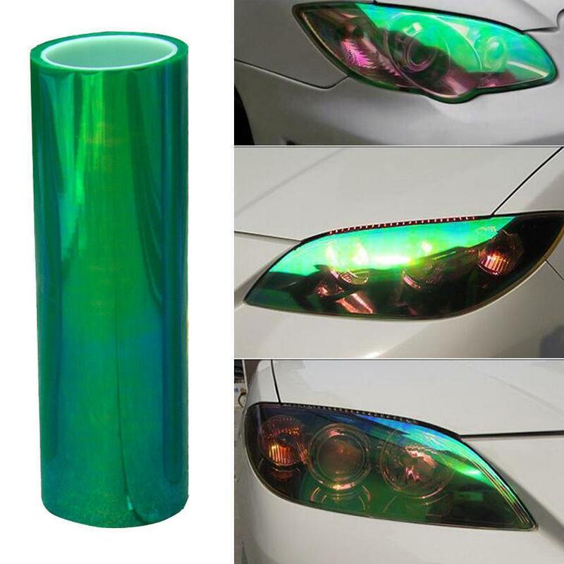 Película vinil universal para faróis, adesivo colorido 60x30cm para decoração de automóveis