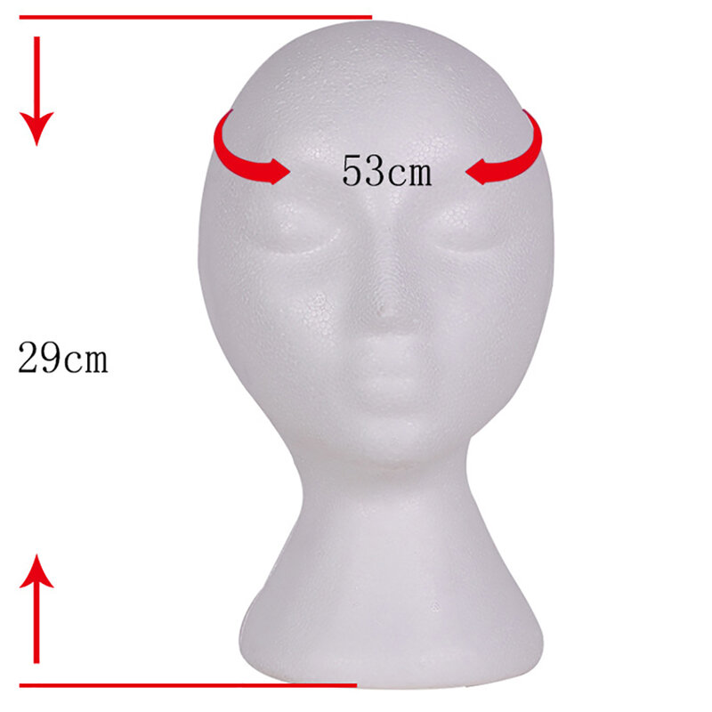 Styrofoam Manekin Kepala Model Kacamata Hitam Berdiri Topi Tempat Display Topi
