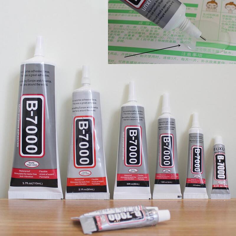 2Pcs B7000กาวเอนกประสงค์ Semi-Fluid Strong กาวกันน้ำ Universal กาว DIY เครื่องประดับหัตถกรรมสำหรับโลหะ