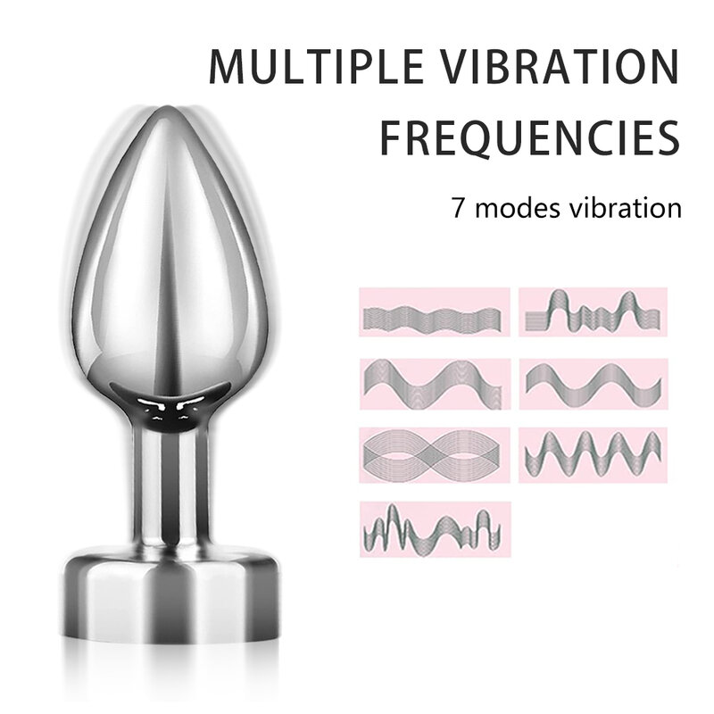 Anal plug com push 7 modos de vibração brinquedo anal para homem massagem de próstata brinquedos sexuais com controle remoto vibrador anal brinquedos para 18