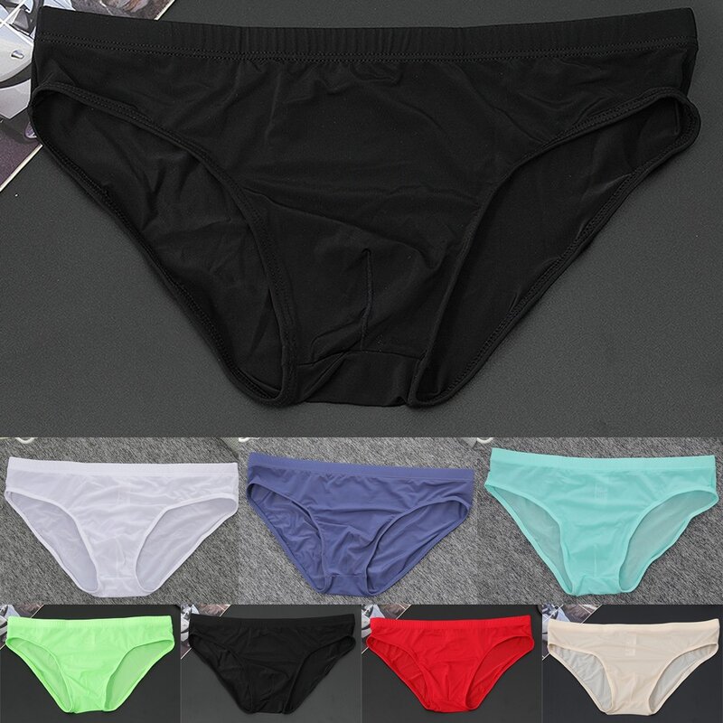 Männer 'S Sexy Ultra Weiche Eis Seide G-String Thongs Low Rise T-Zurück Unterwäsche Comfy Eis seide M/L/XL/2XL