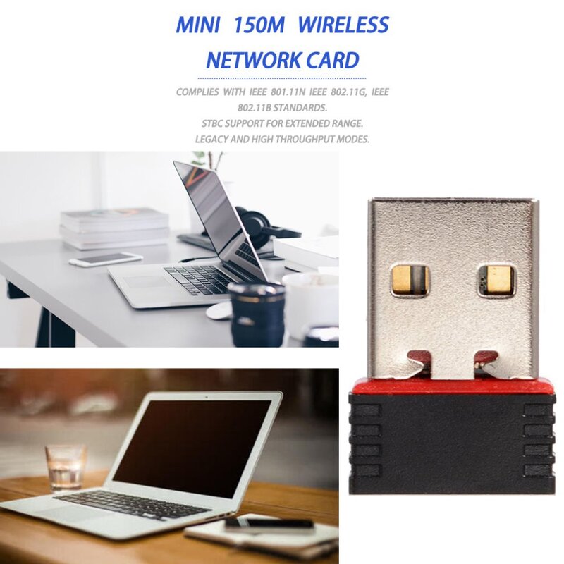 Mini adaptateur récepteur WiFi Portable USB 150M, carte réseau sans fil, 802.11n/g/b