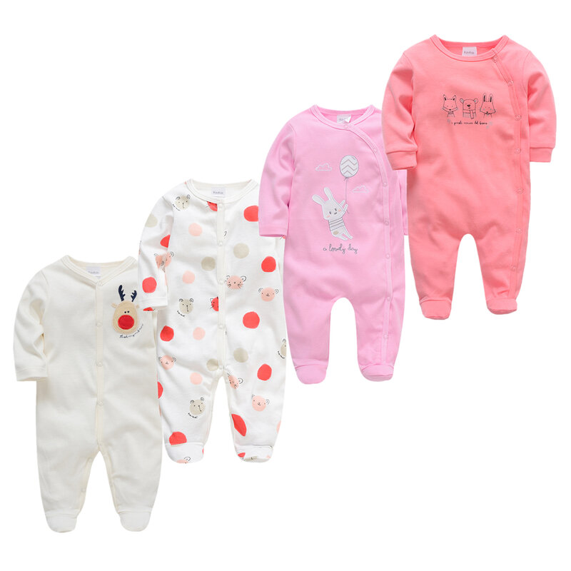 Bebê recém-nascido meninas macacão pijamas infantil roupas de bebê manga longa pijamas da criança macacões do bebê menino