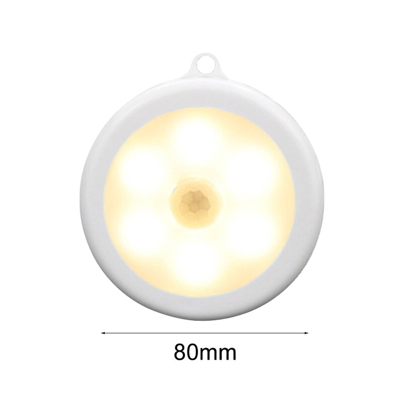 6 LED Nirkabel Gerak Inframerah Sensor Night Light Penginderaan Lampu Lampu Dinding Lemari Tangga Otomatis Lampu